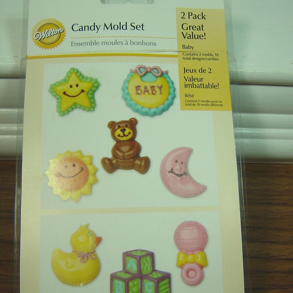 Wilton Candy Mold Set with 10 Baby themed designs--NIP